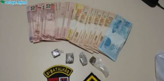 Um menor foi apreendido em Clevelândia portando drogas e dinheiro.