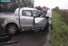 Grave acidente na rodovia PR 280 entre Mariópolis e Clevelândia, envolvendo um caminhão e uma caminhonete.