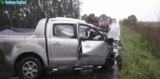 Grave acidente na rodovia PR 280 entre Mariópolis e Clevelândia, envolvendo um caminhão e uma caminhonete.