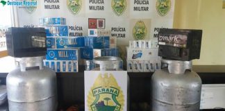 Dois Homens foram presos pela Policia Militar de Palmas, com cigarros ilegais e posse de arma de fogo.