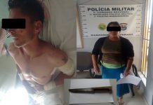 Mulher é presa em após desferir golpes de faca em seu ex-marido.