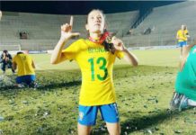 Revelação Palmense e jogadora da Seleção Brasileira do Sub-17 Bruna Santos Nhaia disputará o mundial este ano