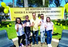 Rotaract realizou no dia 08/09  ação sobre Setembro Amarelo