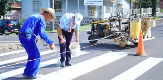 Depatran realiza revitalização da sinalização horizontal