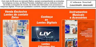Com mais de 50 anos no mercado Óptico, sempre acompanhando as evoluções tecnológicas na área, as Óticas Precisão, trabalham com as melhores marcas de lentes e armações do mundo. As lentes são fabricadas com processos e máquinas digitais. Privam por qualidade e conforto, sempre com preços especiais.