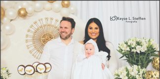 No sábado dia 24/08/2019 em Clevelândia teve a celebração do batizado da pequena Olívia Silva, filha de Rodrigo Silva e Juliane Silva. “Que a luz deste batismo ilumine o caminho da Olívia e de toda sua família.”