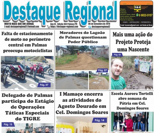 Capa Jornal Destaque Regional 06/09