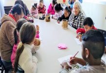 As crianças do Remanso da Pedreira participaram da ação intergeracional