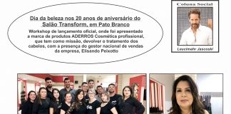 Dia da beleza nos 20 anos de aniversário do Salão Transform, em Pato Branco