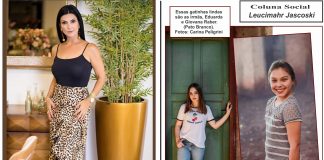 Elegante e bela Janete Mezzomo Silveira (Menina Mulher Boutique). E essas gatinhas lindas são as irmãs, Eduarda e Giovana Raber