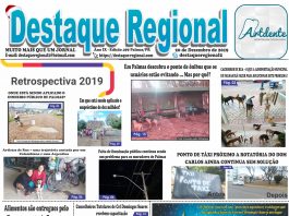 Capa Jornal Destaque Regional 20/12 RETROSPECTIVA 2019
