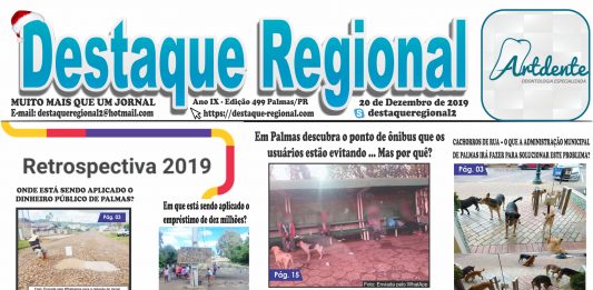 Capa Jornal Destaque Regional 20/12 RETROSPECTIVA 2019