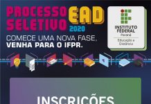 Estão abertas as inscrições para o Processo Seletivo EaD IFPR 2020