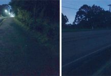 Falta de iluminação pública nas ruas em direção ao IFPR