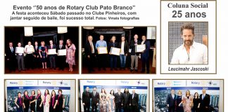 Evento ‘’50 anos de Rotary Club Pato Branco’’