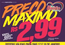 PREÇO MÁXIMO R$ 2,99 NO SUPERMERCADO UNIÃO!!