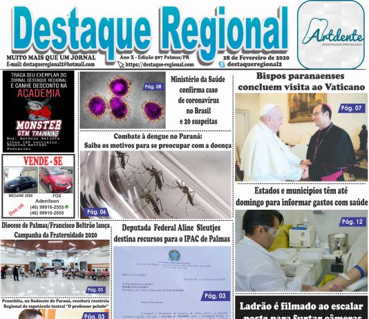 Capa Jornal Destaque Regional 28/02