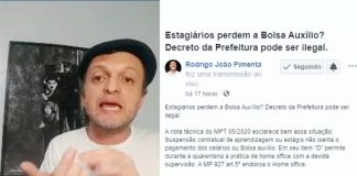 NOTA DA PREFEITURA ASSUSTA ESTAGIÁRIOS E MOBILIZA PESSOAS E ENTIDADES