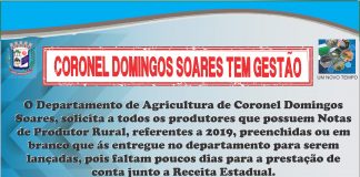 CORONEL DOMINGOS SOARES TEM GESTÃO!!!