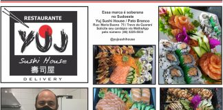 Essa marca é soberana  no Sudoeste Yuj Sushi House / Pato Branco