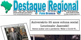 CAPA JORNAL DESTAQUE REGIONAL PATO BRANCO 05/06