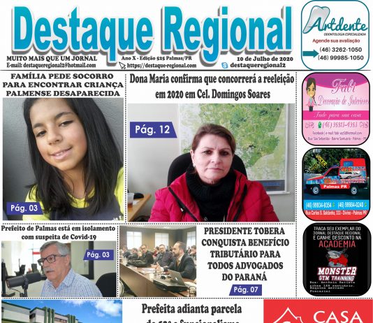 CAPA JORNAL DESTAQUE REGIONAL 10/07