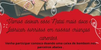 VAMOS DEIXAR ESSE NATAL MAIS DOCE E FABRICAR SORRISOS EM NOSSAS CRIANÇAS CARENTES