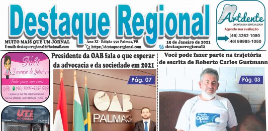 CAPA JORNAL DESTAQUE REGIONAL 15/01