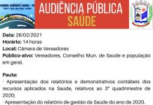 Saúde de CDS realizará audiência pública dia 26