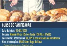 Prefeitura de CDS e Senai promoverão curso de panificação
