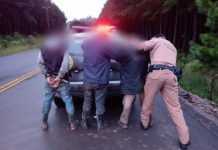 PM aborda caminhão e descobre furto de 400kg de carne. Pai e filhos são detidos