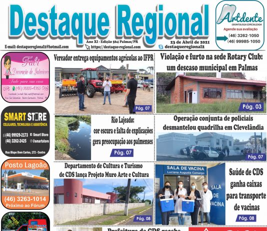 CAPA JORNAL DESTAQUE REGIONAL 23/04