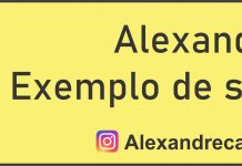 Alexandre Exemplo de superação