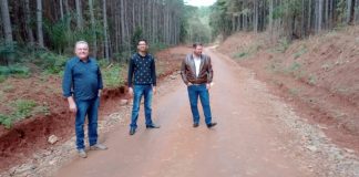 Bandiera e Lio verificam trabalhos em estradas