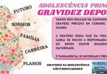 Prevenção de gravidez na adolescência é tema de campanha lançada em Cel. Domingos Soares