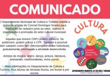Departamento de Cultura e Turismo cadastra artistas locais