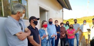 Bandiera recebe as deputadas Gleisi Hoffmann e Luciana Rafagnin