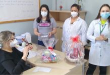 Departamento de Saúde e Censupeg sorteiam cestas para mulheres
