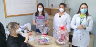 Departamento de Saúde e Censupeg sorteiam cestas para mulheres