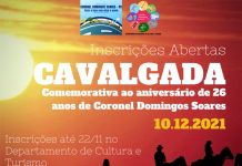 Cavalgada fará parte das comemorações dos 26 anos de Cel. Domingos Soares