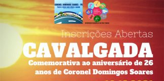 Cavalgada fará parte das comemorações dos 26 anos de Cel. Domingos Soares