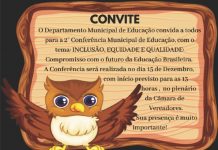 “Inclusão, equidade e qualidade” será tema da 2ª Conferência Municipal de Educação de Cel. Domingos Soares