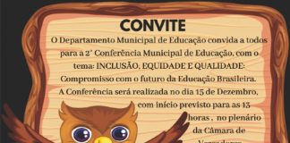 “Inclusão, equidade e qualidade” será tema da 2ª Conferência Municipal de Educação de Cel. Domingos Soares