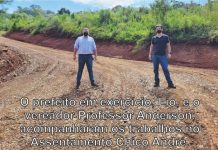 Departamento de Infraestrutura de CDS cuidando das estradas e das pessoas