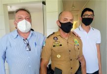 Bandiera participa de recepção ao comandante-geral da PM e cobra policiamento