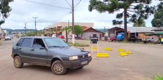 Prefeitura de CDS instala minirrotatória experimental