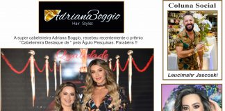 A super cabeleireira Adriana Boggio, recebeu recentemente o prêmio‘’Cabeleireira Destaque de ‘’ pela Âgulo Pesquisas. Parabéns !!