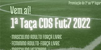 Inscrições abertas para a 1ª Taça CDS Fut7 2022