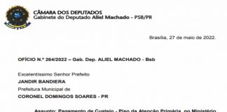 Deputado Aliel Machado garante mais R$ 400 mil para a Saúde de CDS