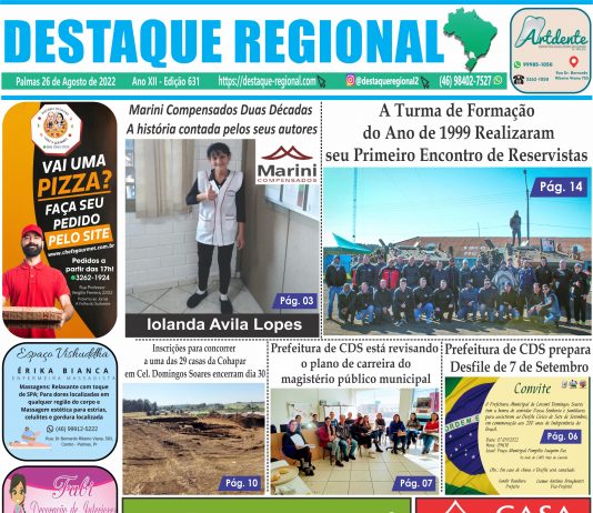 CAPA JORNAL DESTAQUE REGIONAL 26/08